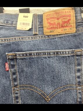 Levi's 505 Men’s Classic Blue Denim Jeans - W40 L32